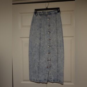 SHEIN Light Blue Denim Pencil Skirt